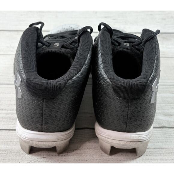 Under Armour Men’s Spotlight Franchise Rm 4.0 Black Silver Football Cleats Sz 13 - Picture 3 of 9